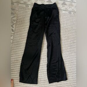 Le Lis Black Satin Trousers Wide Leg